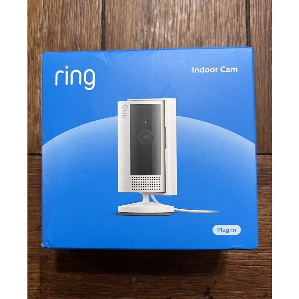 Ring Indoor Cam Plug-In Indoor Wi-Fi IP Security Camera 1080p FHD White